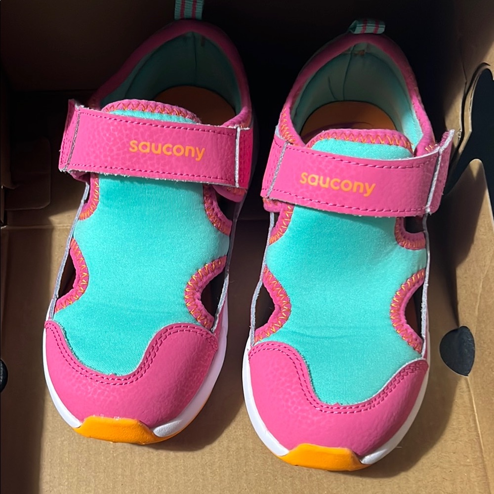 Saucony Pink and Blue Sneakers for Active Play